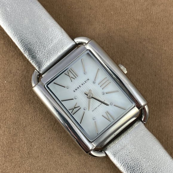 Anne Klein Tank Watch Roman Numerals All Silver main image 7